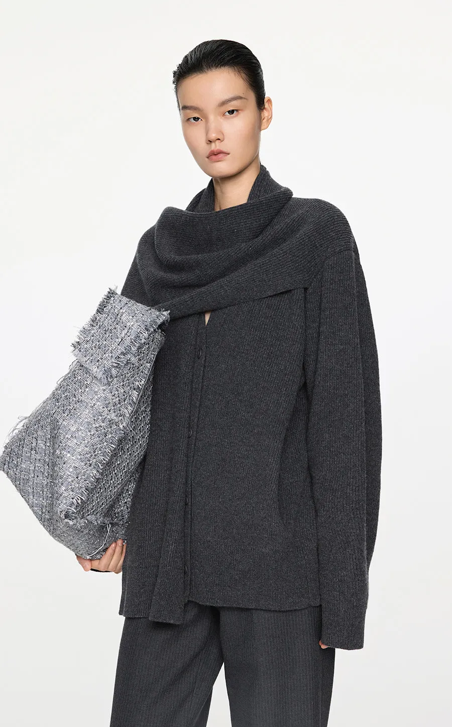 Sweater / JNBY Relaxed Wool Cape Cardigan