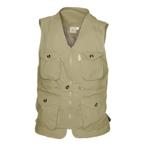 Tag Safari Vent Back Livingstone Vest for Women, 100% Cotton, Utility Outerwear, Multi Pocket, Perfect for Outdoor Activities