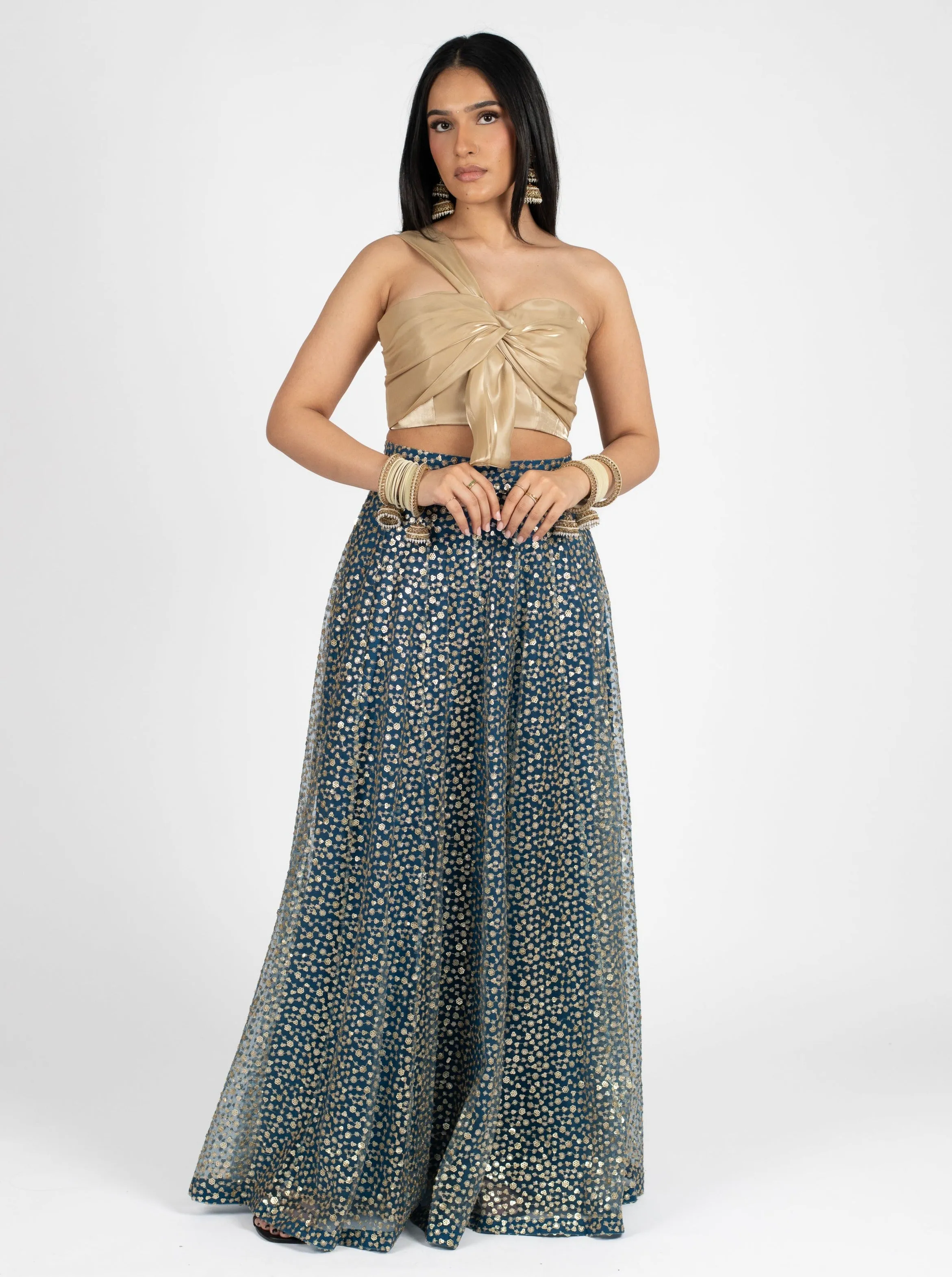 Teal Sitara Skirt