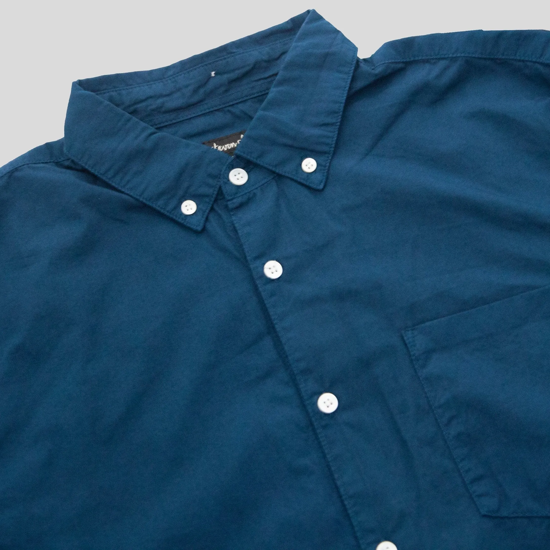 Washed Poplin Shirt, Brandenburg Blue