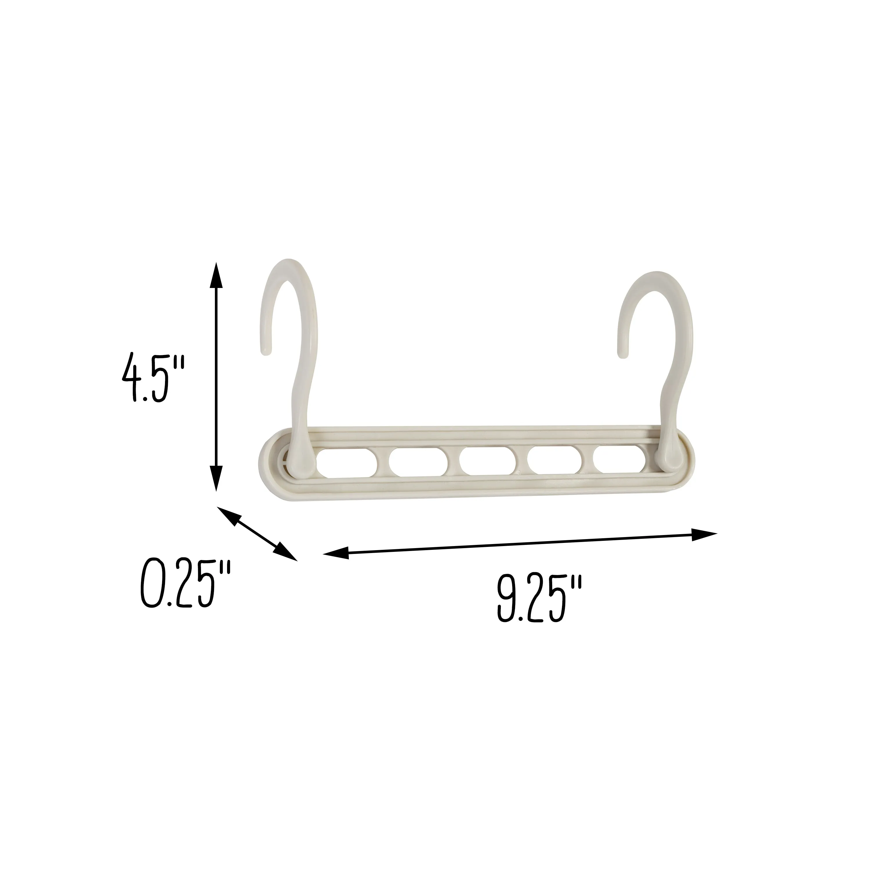 White Plastic Cascading Collapsible Hangers (20-Pack)