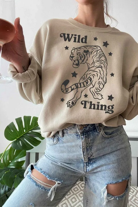 WILD TIGER STAR GRAPHIC Sweatshirt