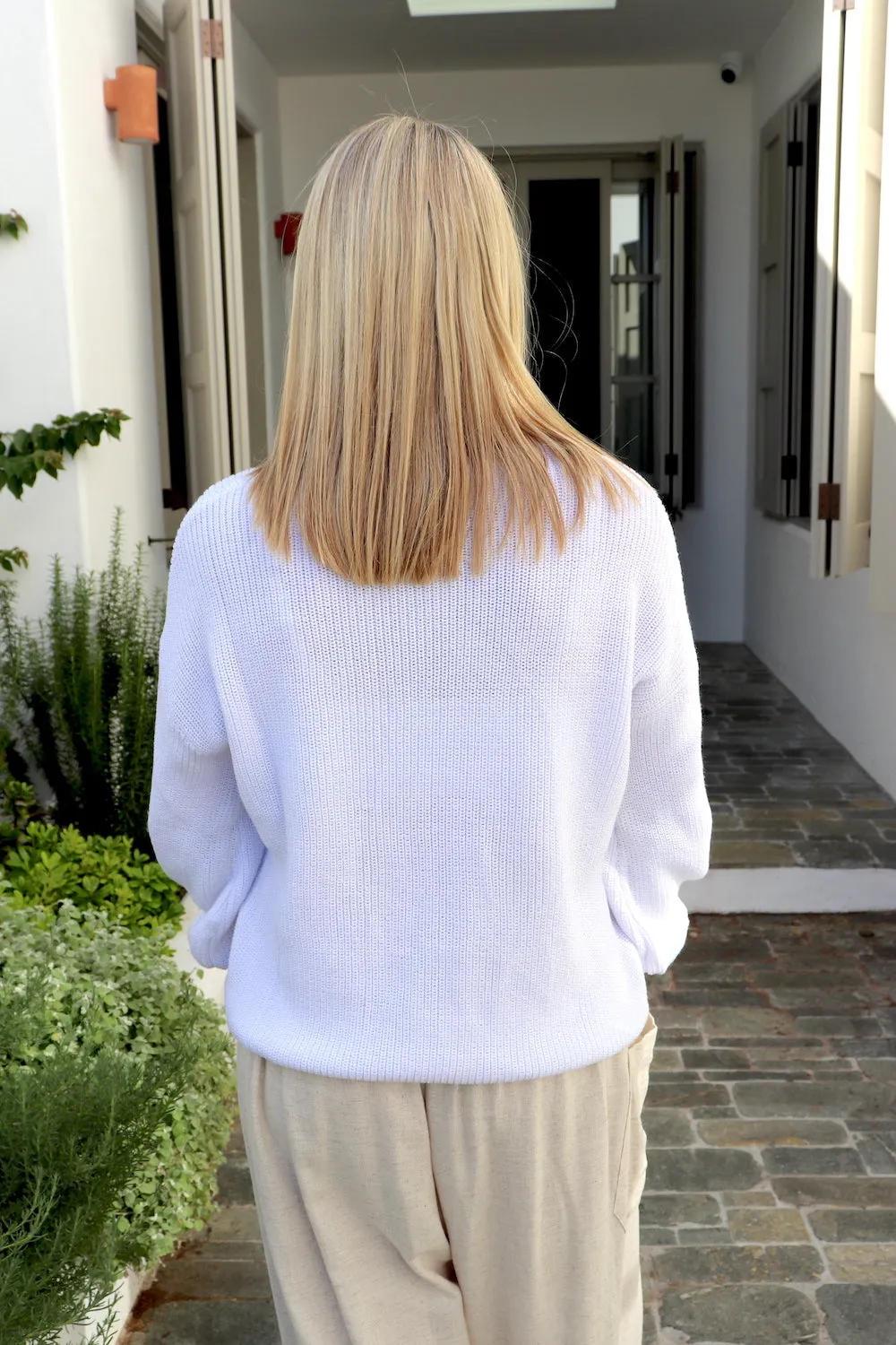 Zara Knit Sweater in White